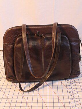 Buxton Cordovan Leather Laptop Case / Briefcase / Shoulder Bag